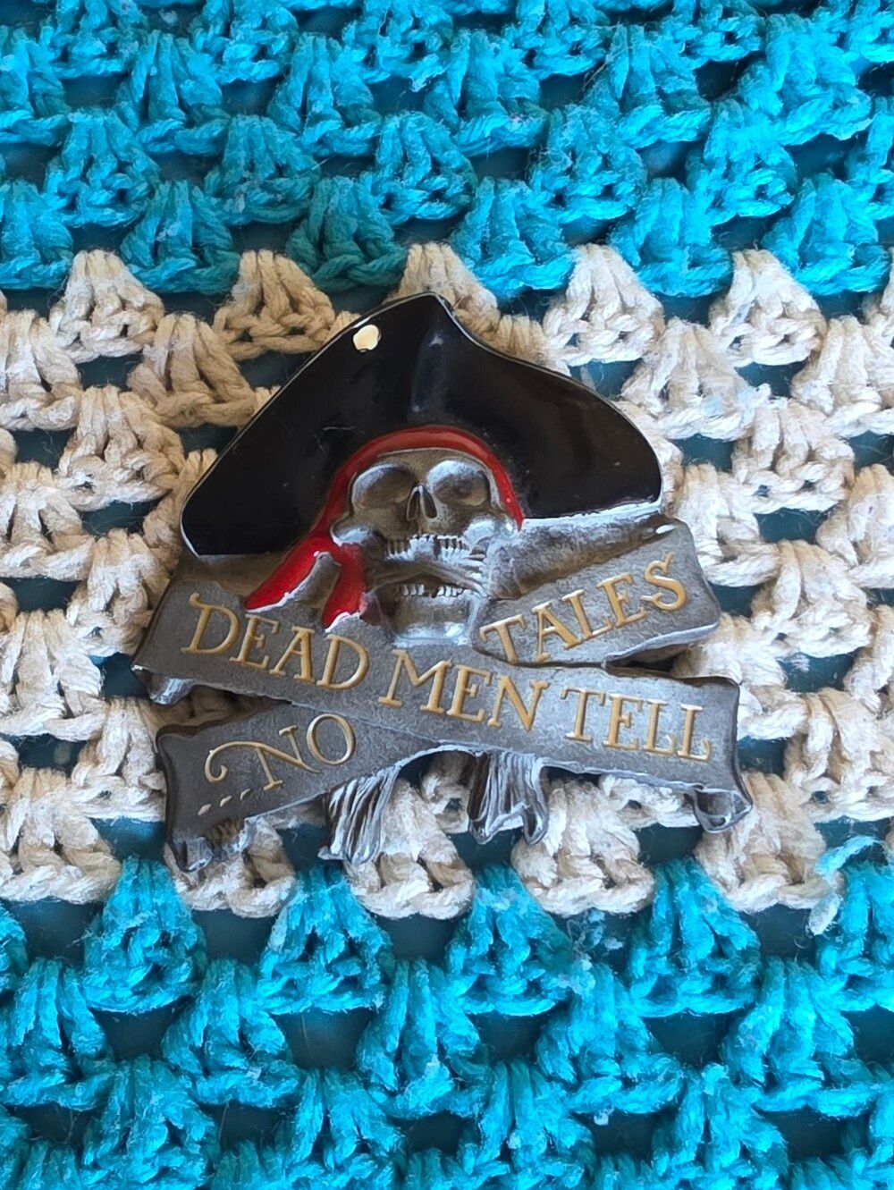Vintage Early 2000s Disneys Pirates Of The Caribbean Heavy Metal Belt Buckle